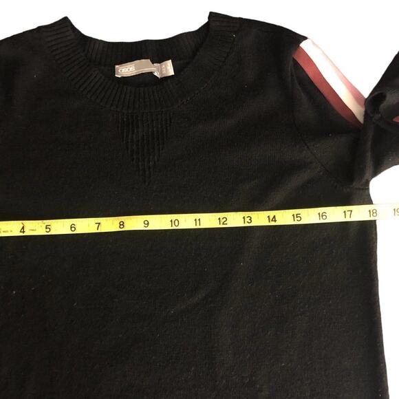 ASOS Racer Stripe Sweater Dress Size 4 Black with Red White Stripes Athleisure - Picture 7 of 10